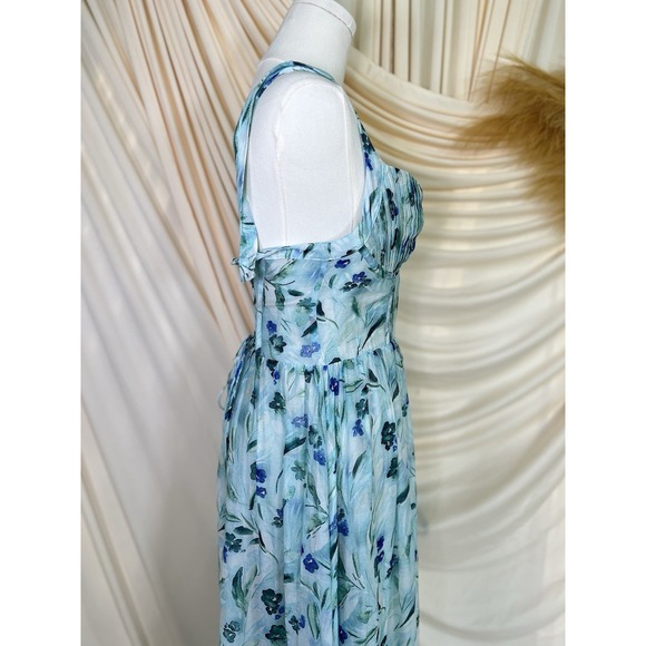 kelby dress in green blue floral ASTR the Label Bayley Dress in Green main image 0